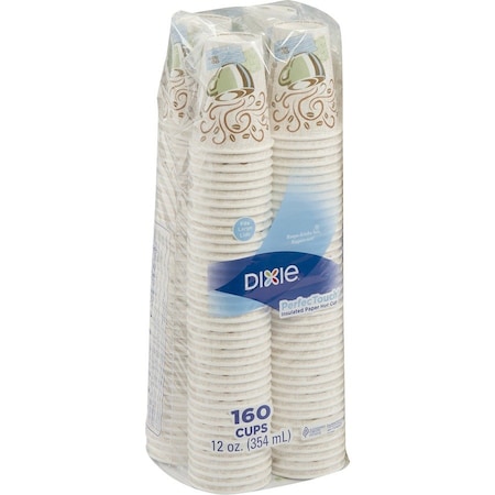 Dixie Cup, Paper, Insulated, 12Oz 160PK DXE5342CDSBP